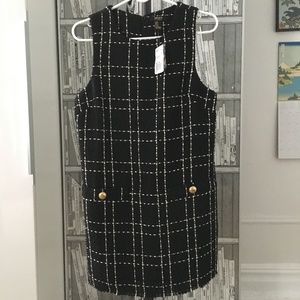 New Forever 21 Tweed Sheath Dress M Medium Black